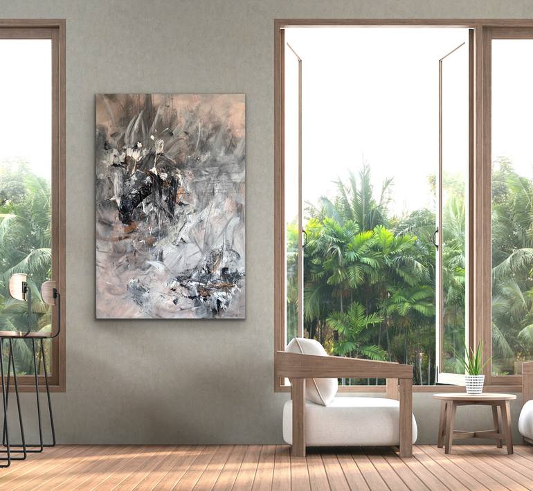 Original Abstract Expressionism Abstract Painting by Maria Bevilacqua-Fischer