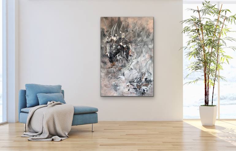 Original Abstract Expressionism Abstract Painting by Maria Bevilacqua-Fischer