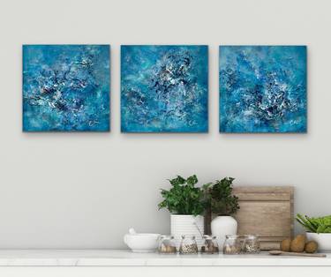 Original Abstract Expressionism Seascape Paintings by Maria Bevilacqua-Fischer