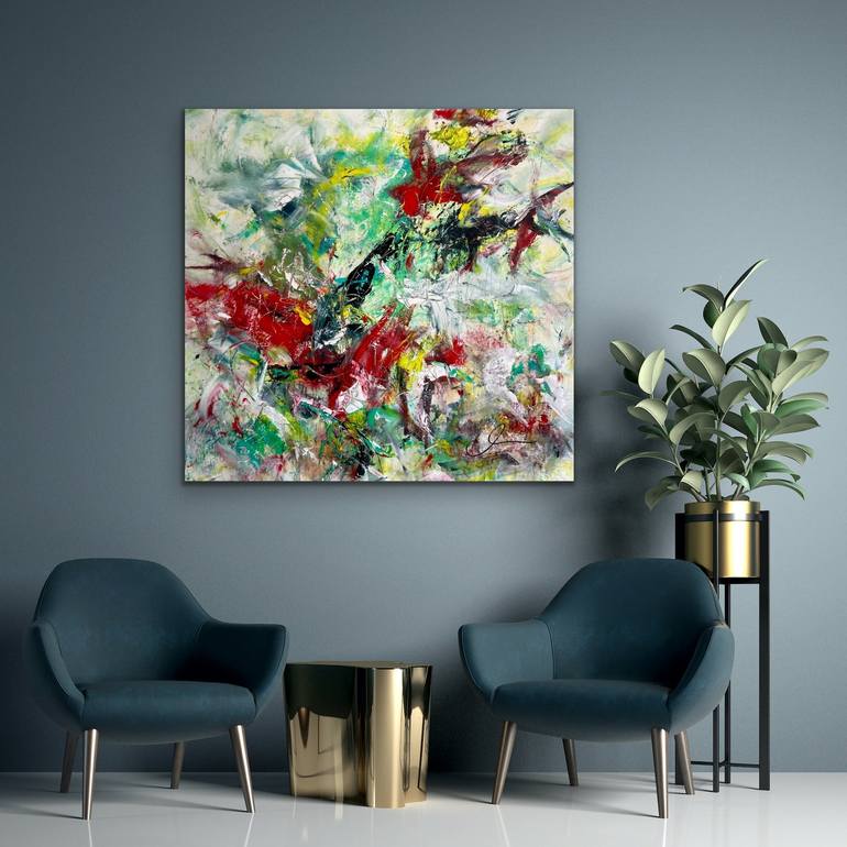 Original Abstract Painting by Maria Bevilacqua-Fischer