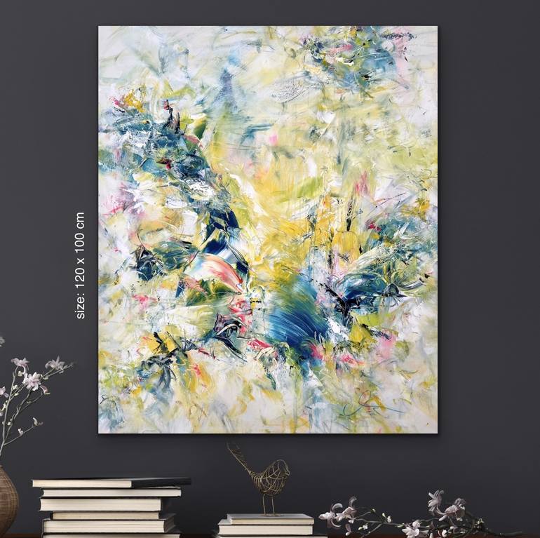 Original Abstract Expressionism Abstract Painting by Maria Bevilacqua-Fischer