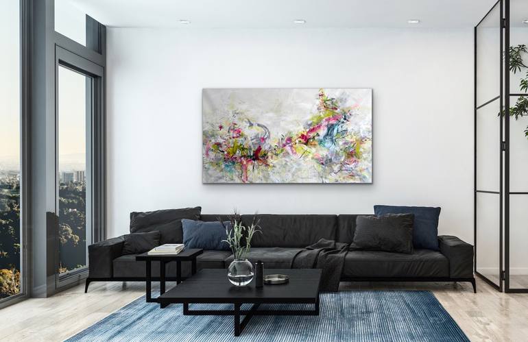 Original Abstract Expressionism Abstract Painting by Maria Bevilacqua-Fischer