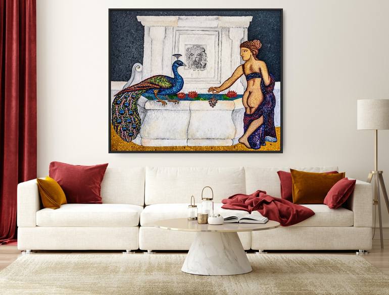 Original Classical mythology Painting by Denisa Mansfield
