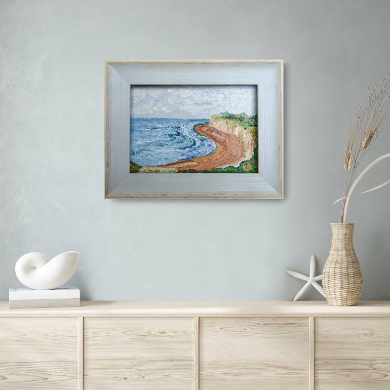 Original Fine Art Seascape Painting by Denisa Mansfield