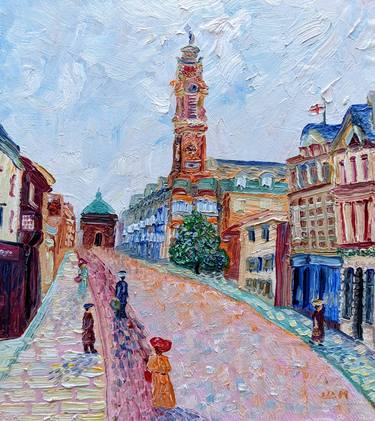 'A Day out in Colchester' Oil Painting by Denisa Mansfield thumb