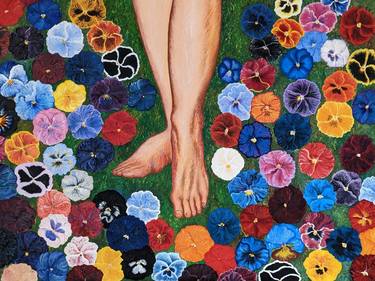 Original Figurative Floral Paintings by Denisa Mansfield