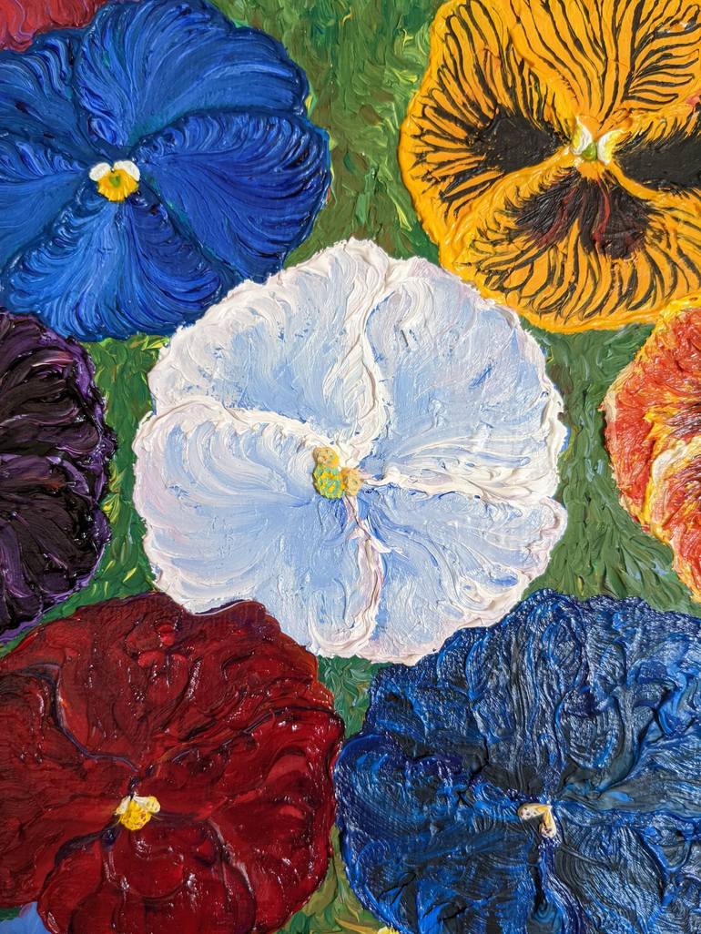 Original Contemporary Floral Painting by Denisa Mansfield