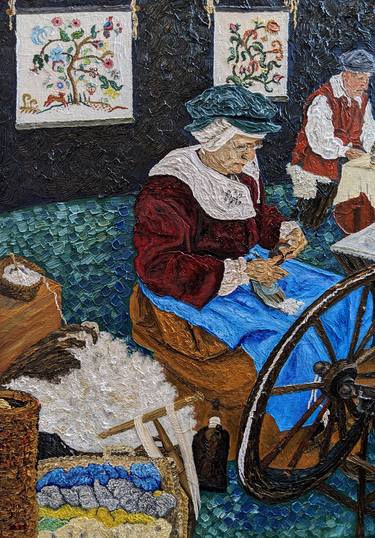 Original Contemporary People Painting by Denisa Mansfield