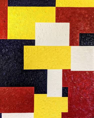 Original Abstract Geometric Paintings by Denisa Mansfield