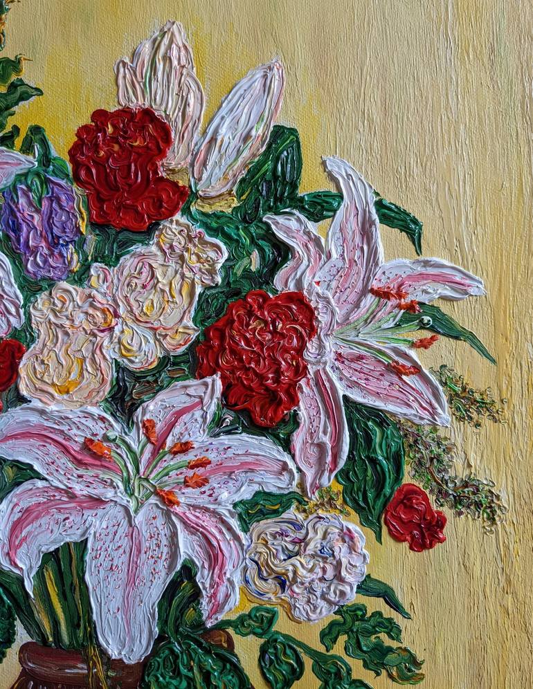 Original Floral Painting by Denisa Mansfield