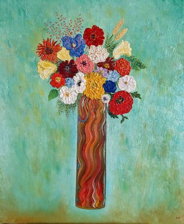Original Impressionism Floral Paintings by Denisa Mansfield
