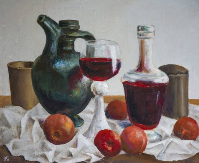 Still life on white Painting by ANDREY MUNTYAN | Saatchi Art