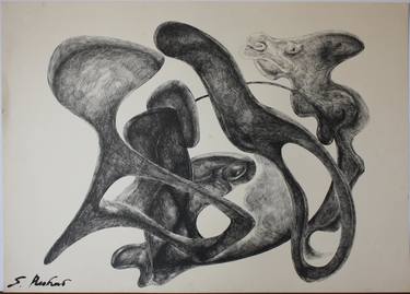 Print of Abstract Drawings by Rufat Salamov
