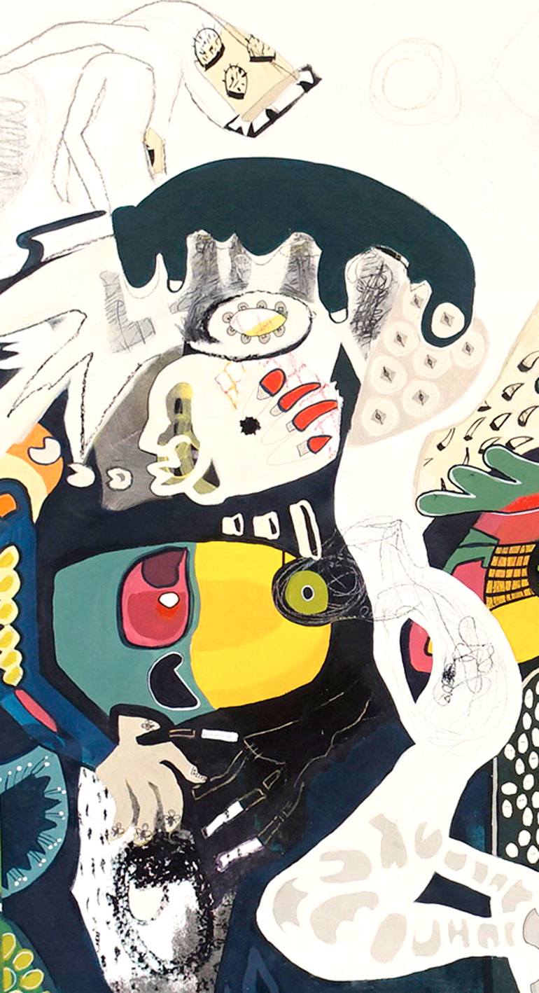 Original Abstract Expressionism Abstract Painting by The Pandme