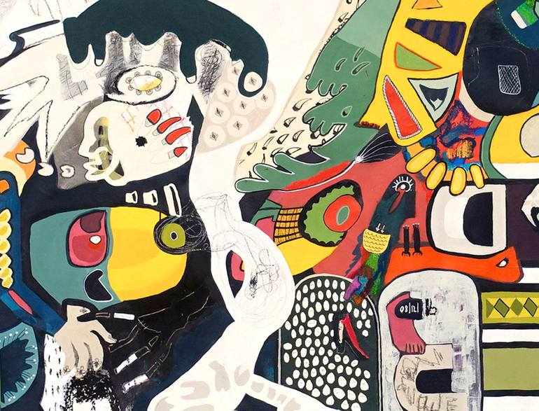 Original Abstract Expressionism Abstract Painting by The Pandme