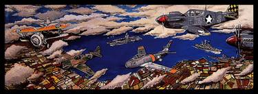 Original Conceptual Airplane Paintings by John F Hennessey
