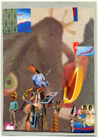 Original Dada Abstract Collage by edoardo de falchi