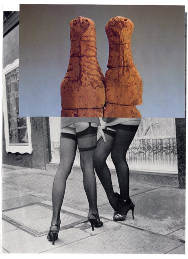 Original Figurative Erotic Collage by edoardo de falchi