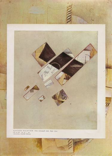Original Cubism Geometric Collage by edoardo de falchi