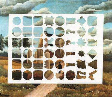 Original Dada Landscape Collage by edoardo de falchi