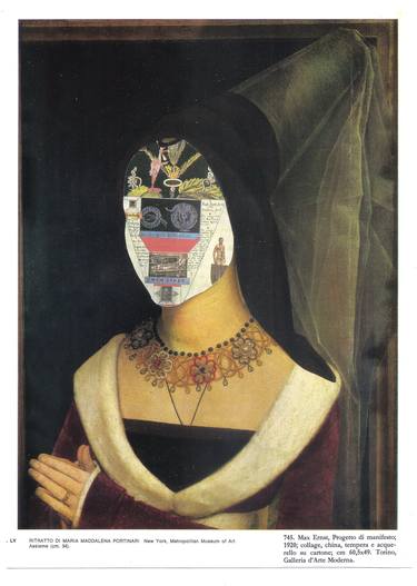 Original Dada Portrait Collage by edoardo de falchi