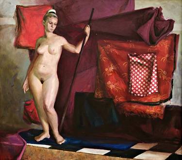 Print of Figurative Nude Paintings by Uktam Isirgapov