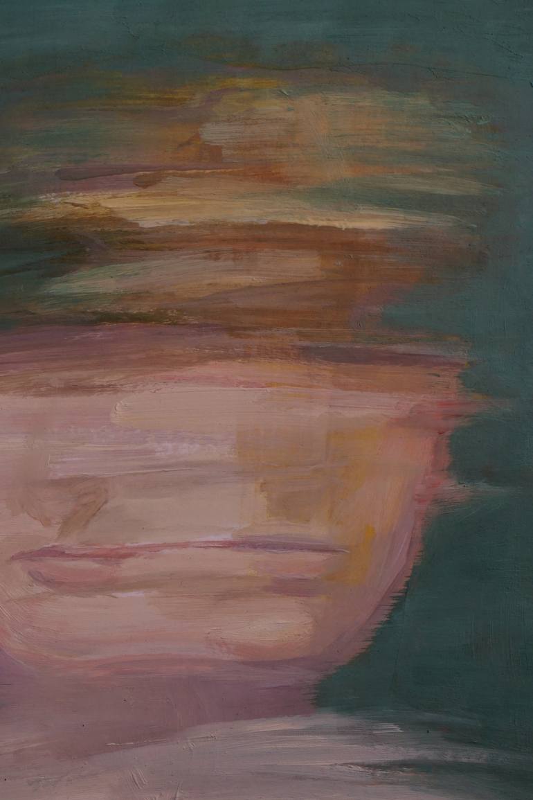 Original Abstract Expressionism People Painting by Raquel Diana