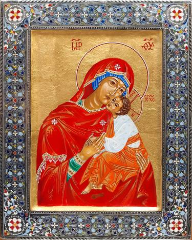 Mary and Child, Sweet Kissing, the Glykophilousa style thumb