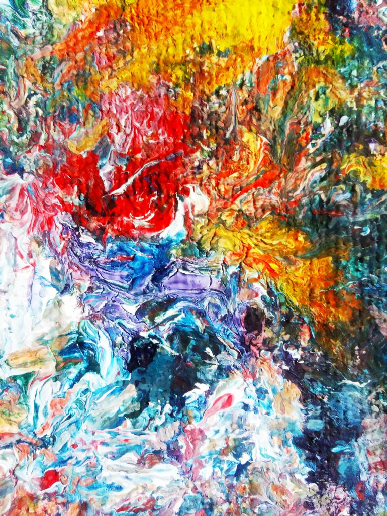 Original Abstract Seascape Painting by Selena Sashina