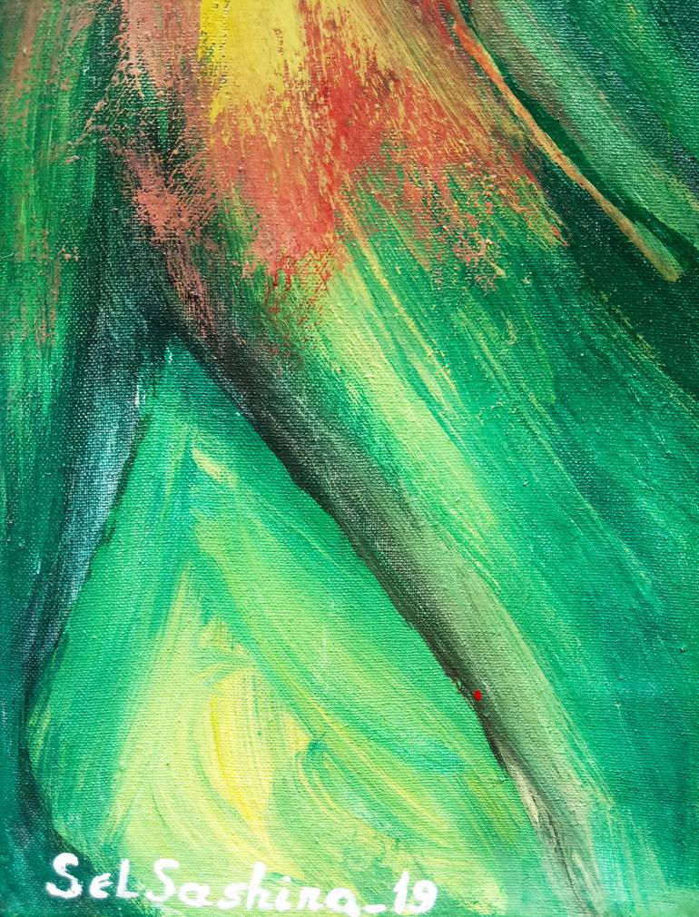 Original Impressionism Floral Painting by Selena Sashina