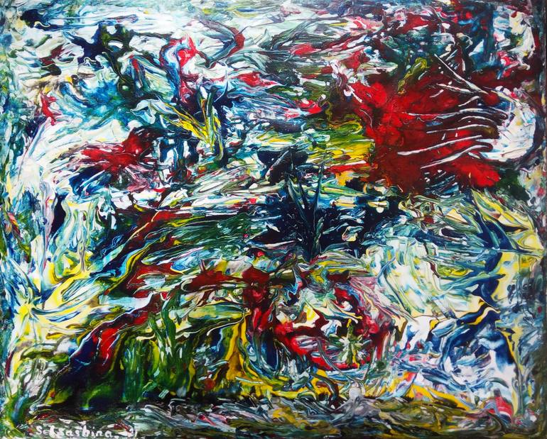 Print of Abstract Seascape Paintings by Selena Sashina