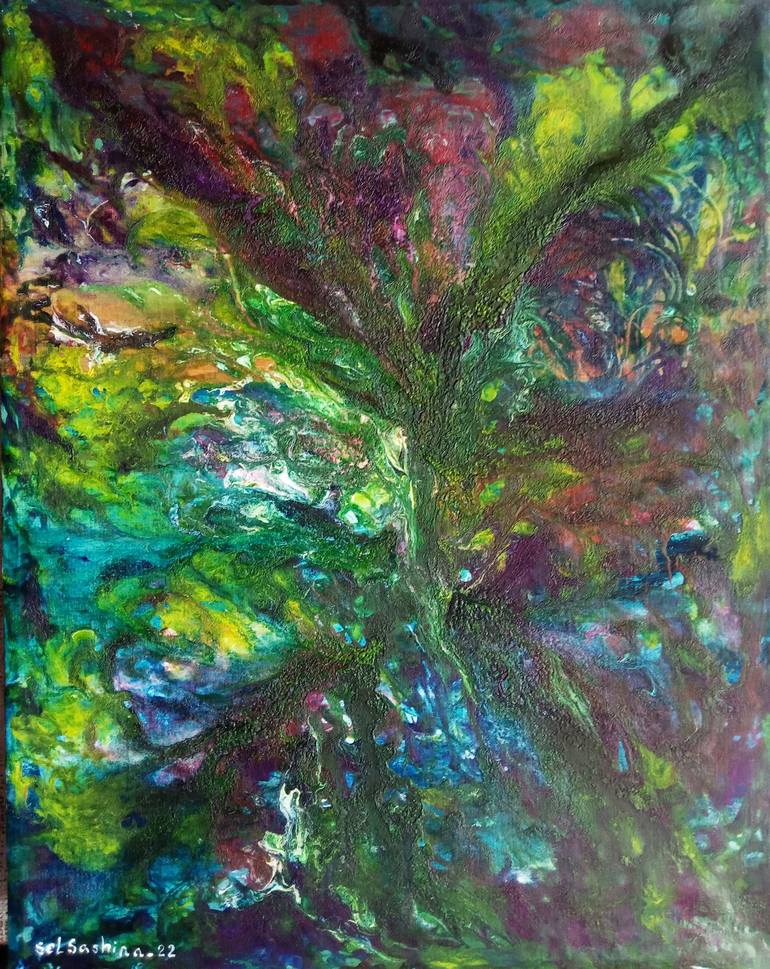 Print of Surrealism Abstract Paintings by Selena Sashina