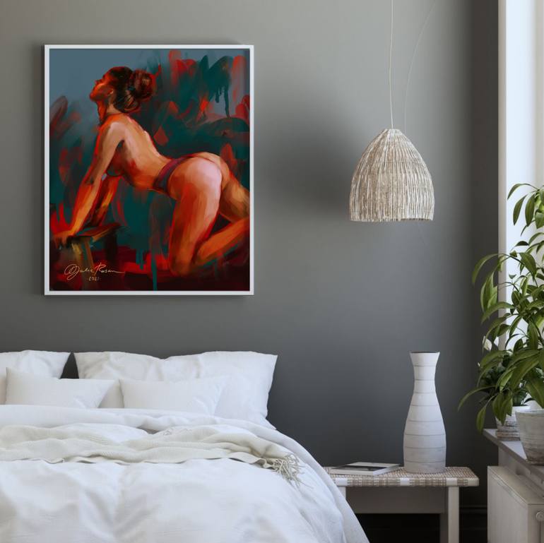 Original Abstract Nude Painting by Yulia Rossan