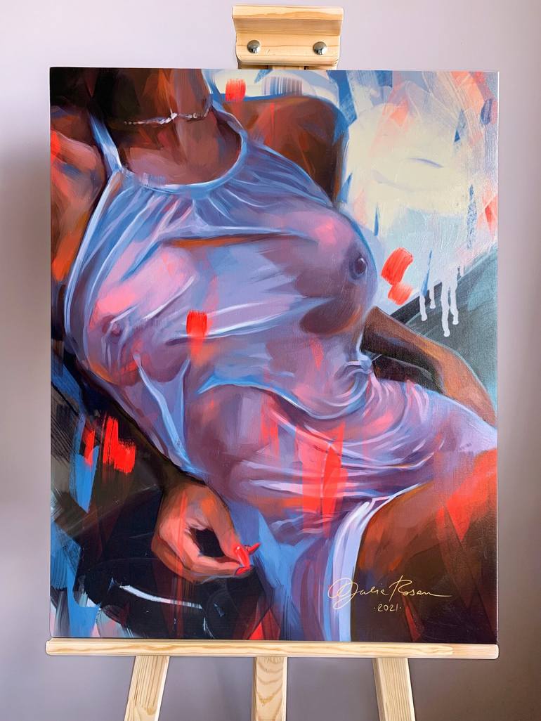 NO MODESTY, IF YOU ARE PERFECT - erotic art, home decor original, gift for  him, bachelor interiour, body, gift idea Painting by Yulia Rossan | Saatchi  Art