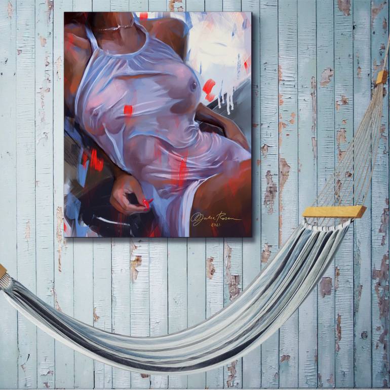 Original Abstract Erotic Painting by Yulia Rossan