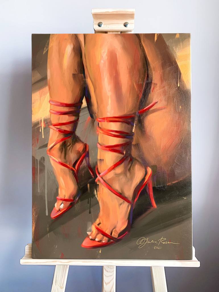 ELEGANCE - erotic art, home decor original, gift for him, bachelor  interiour, body, gift idea Painting by Yulia Rossan | Saatchi Art