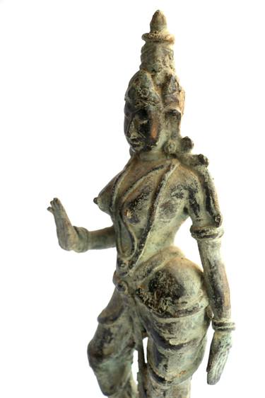 bronze parwathi statuefrom sri lankan village thumb