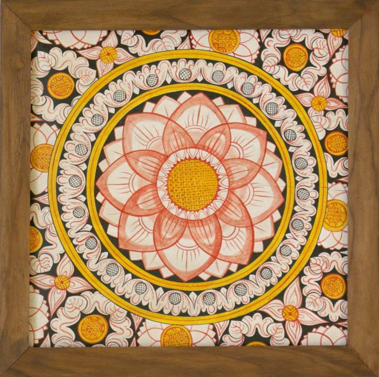 Print of Folk Patterns Paintings by Pushpika  Abeysekara