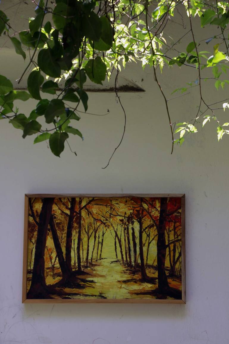 Original Abstract Expressionism Landscape Painting by pushpika  abeysekara