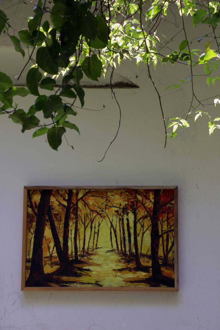 Original Abstract Expressionism Landscape Painting by Pushpika  Abeysekara