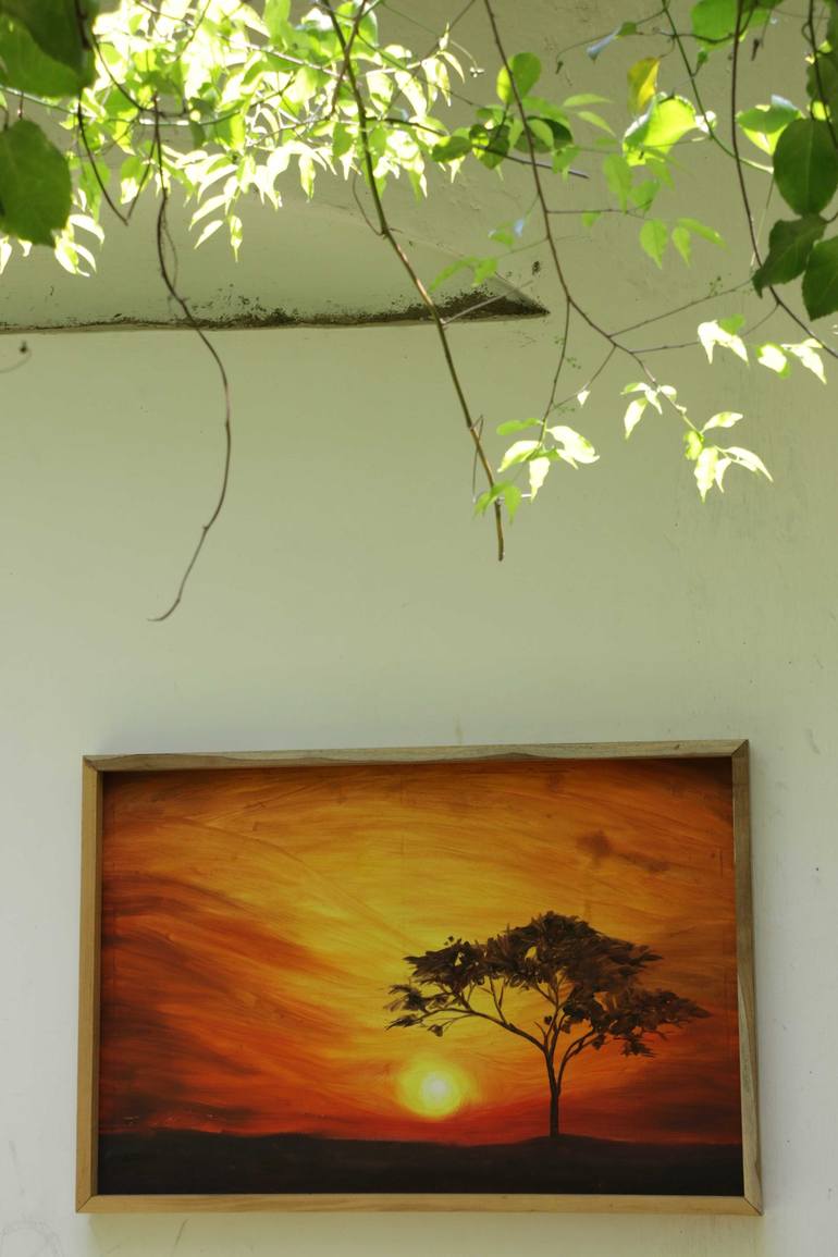Original Abstract Landscape Painting by pushpika  abeysekara