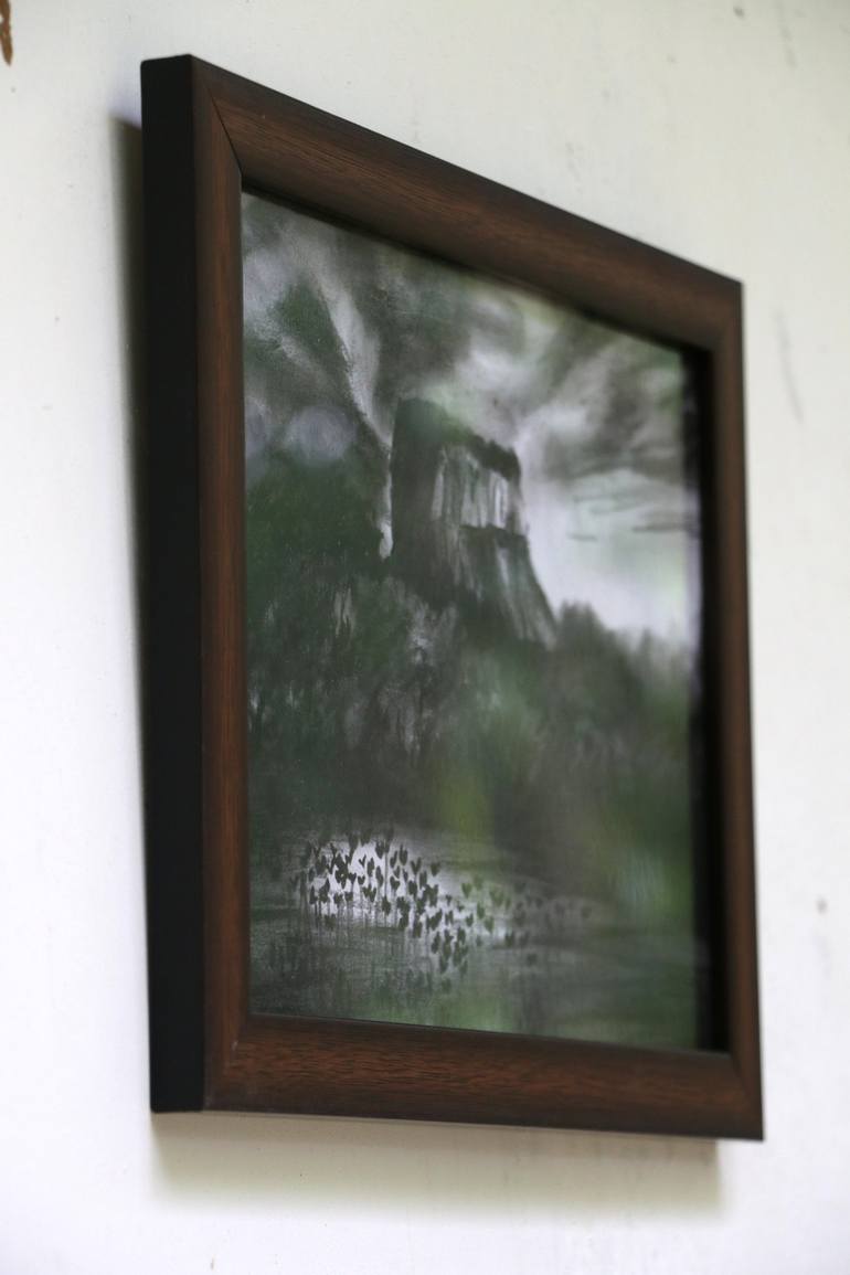 Original Art Deco Outer Space Painting by Pushpika  Abeysekara