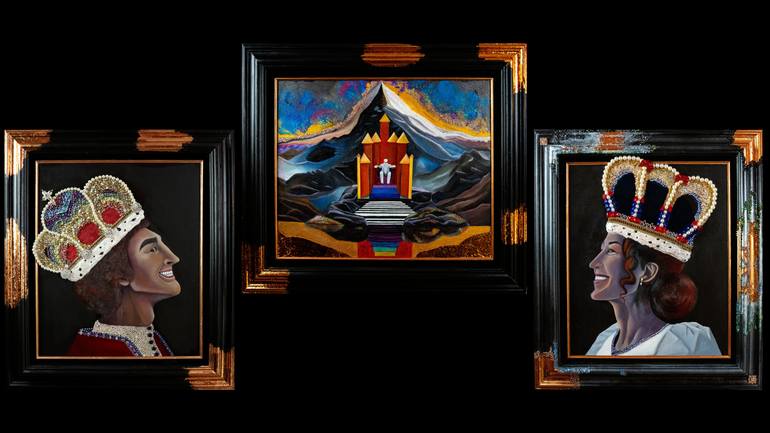 Original Portraiture People Painting by Red Garnett Art