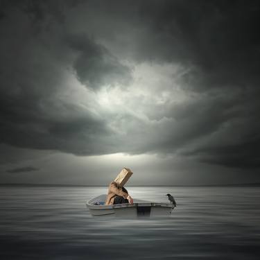 Original Surrealism Water Collage by philip mckay