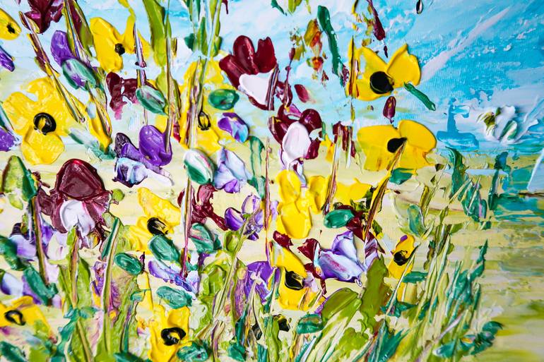 Original Abstract Floral Painting by Ekaterina Grazia