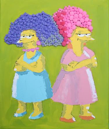 The Simpsons Homer Louis Vuitton Couch Painting by Chosen Art