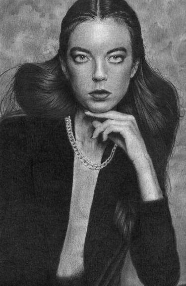 Original Figurative People Drawing by Édgar Güiza