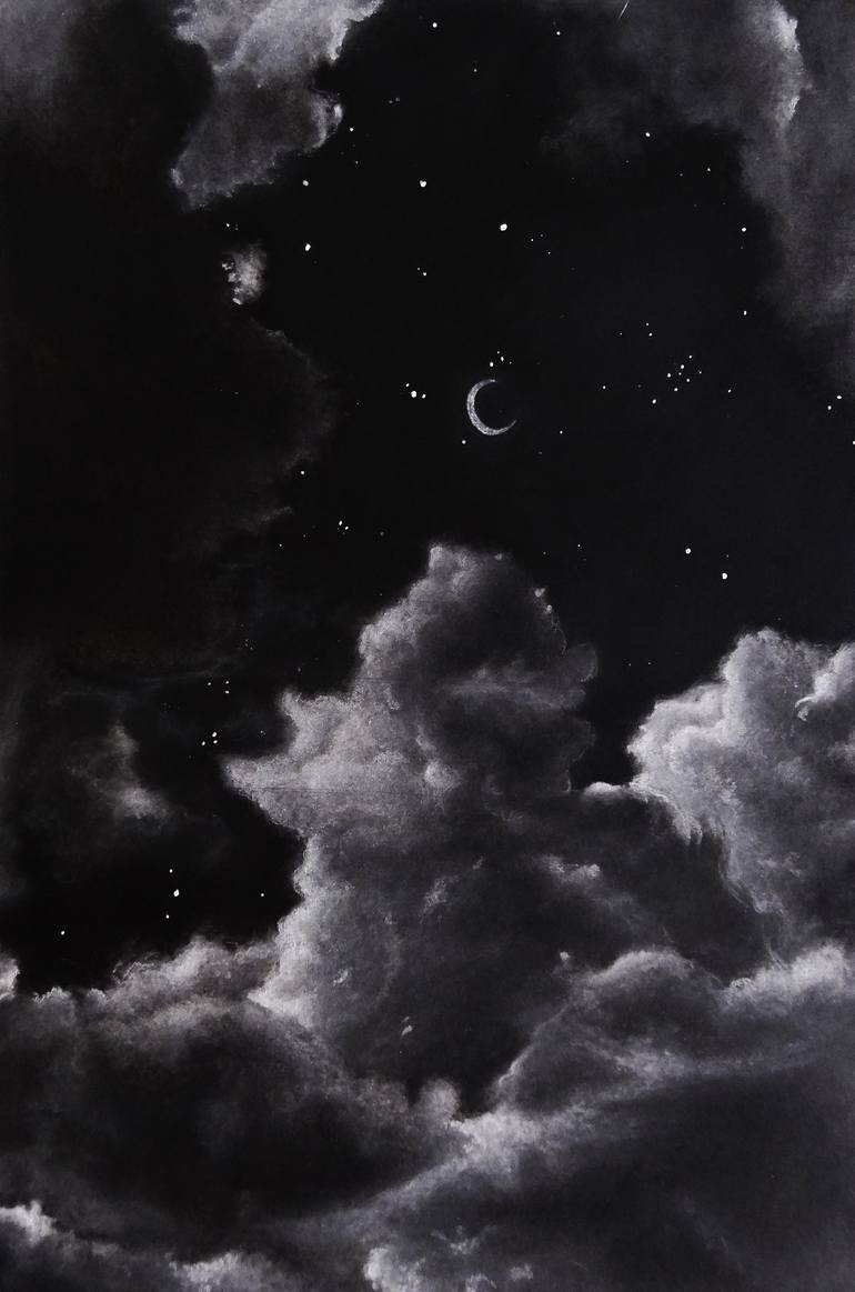 Cielo nocturno Drawing by Édgar Güiza | Saatchi Art