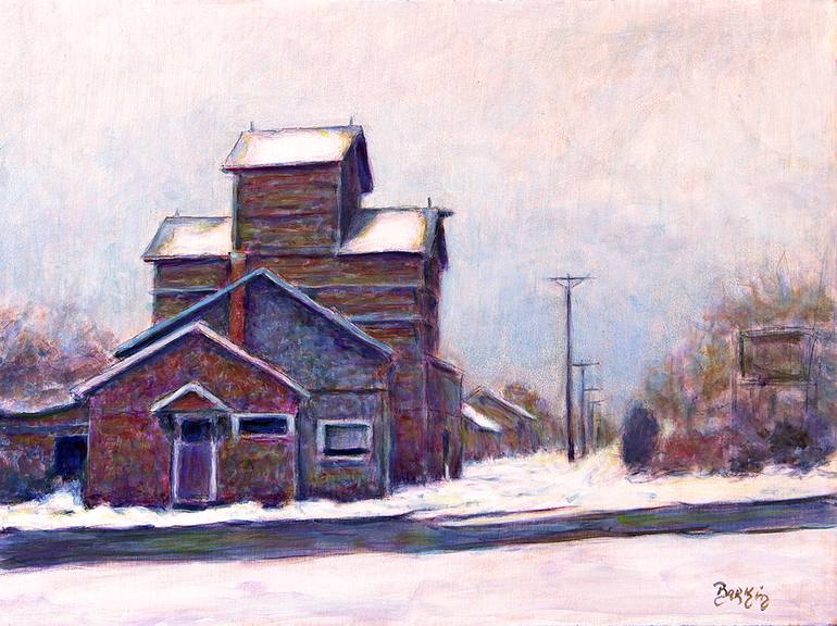 Grain Elevator Painting by William Barkin Saatchi Art