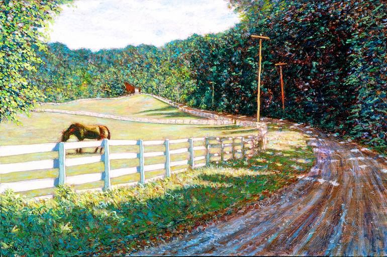 Horse Farm Painting by William Barkin Saatchi Art